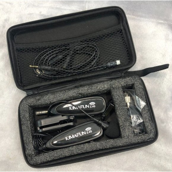 KIMAFUN Wireless Lavalier Microphone System, 2.4G Wireless Lapel Microphone - Picture 2 of 6